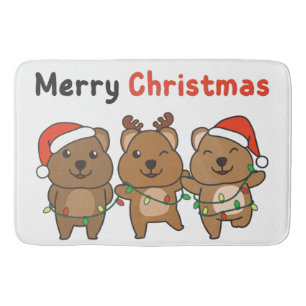 Quokka Weihnachten Niedlich Quokka Frohe Weihnacht Badematte