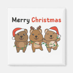 Quokka Weihnachten Niedlich Quokka Frohe Weihnacht Magnet