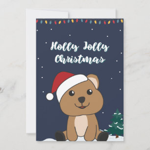 Quokka Weihnachten Schnee Winter Tiere Quokkas Hol