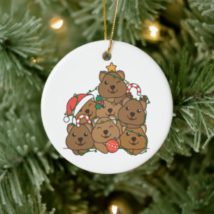 Quokka Weihnachtsbaum Funny Animal Christmas Ceram Keramik Ornament