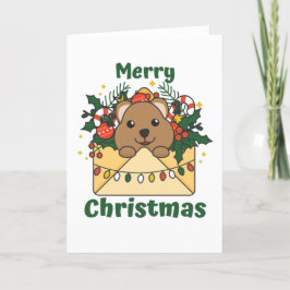 Quokka Weihnachtsbrief Wintertiere Quokkas Feiertagskarte