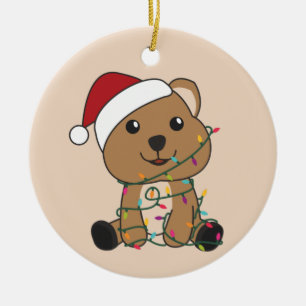 Quokka Weihnachtsschnee Wintertiere Quokkas Erwach Keramik Ornament