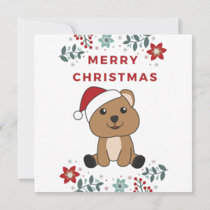 Quokka Weihnachtsschnee Wintertiere Quokkas Invit Einladung