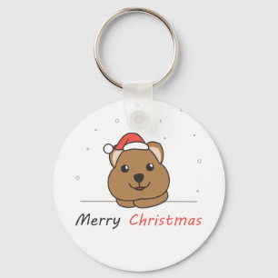 Quokka Weihnachtsschnee Wintertiere Quokkas Schlüsselanhänger