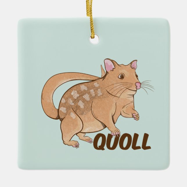 Quoll Australian Marsupial Keramikornament (Vorderseite)