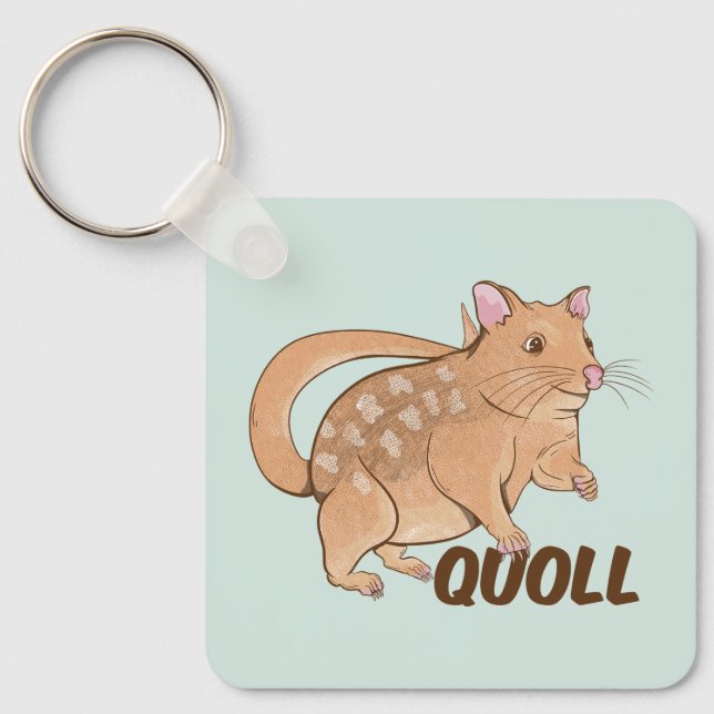 Quoll Australian Marsupial Schlüsselanhänger (Vorderseite)