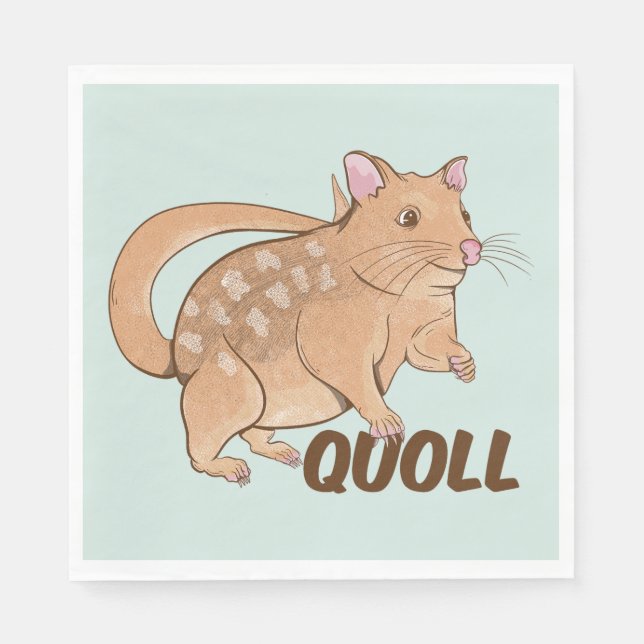 Quoll Australian Marsupial Serviette (Vorderseite)