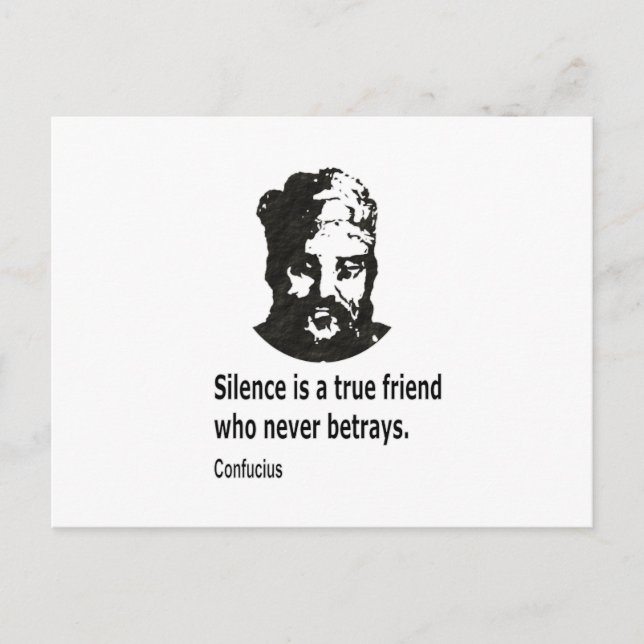 Quote By Konfucius Postkarte (Vorderseite)