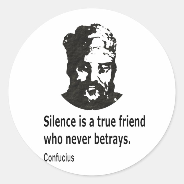 Quote By Konfucius Runder Aufkleber (Vorderseite)