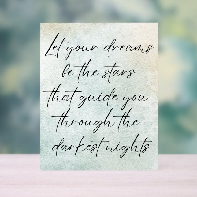 Quote d'inspiration Motivational Watercolor (Neutre)