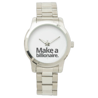 Quote machen einen Milliardär Armbanduhr