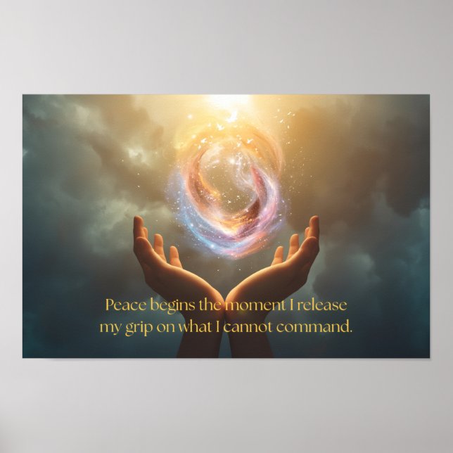 Quote of Finding Peace Poster (Vorne)