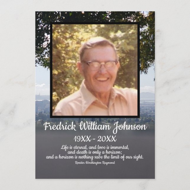 Quote Photo San Francisco Background Funeral  Programm (Vorderseite)
