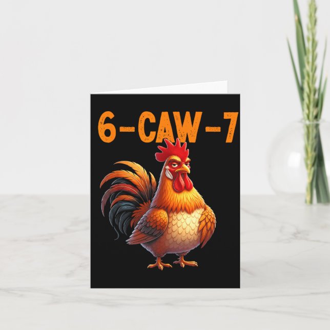 Quote Rooster 67 Meme Funny Chicken Humor  Karte (Vorderseite)