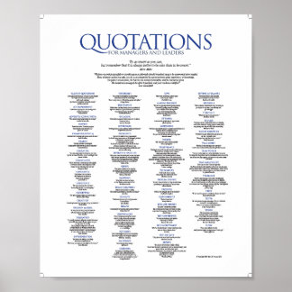 Quoten für Manager und Führungskräfte Poster