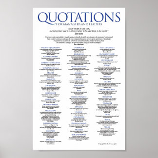 Quoten für Manager und Führungskräfte Poster