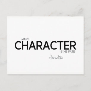QUOTEN: Heraclitus: Der menschliche Charakter Postkarte