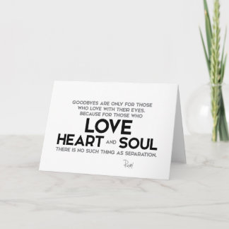 QUOTEN: Rumi: Goodbys, Trennung Karte