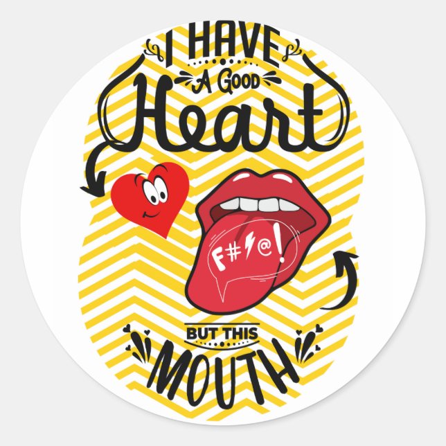 QUOTEN SARCASM RUNDER AUFKLEBER (Vorderseite)