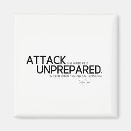 QUOTEN: Sun Tzu: Angriff unvorbereitet Magnet