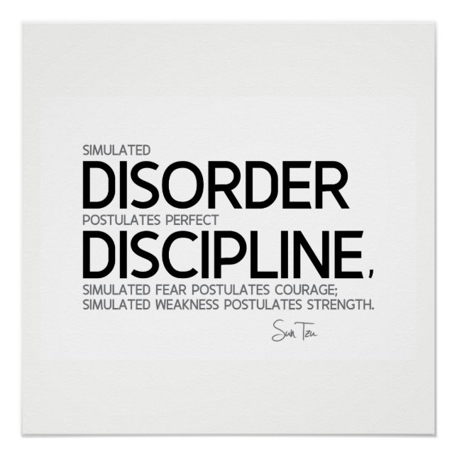 QUOTEN: Sun Tzu: Perfekte Disziplin Poster (Vorderseite)