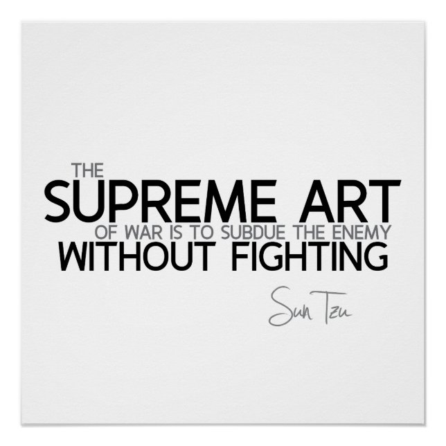 QUOTEN: Sun Tzu - Supreme Art Poster (Vorderseite)