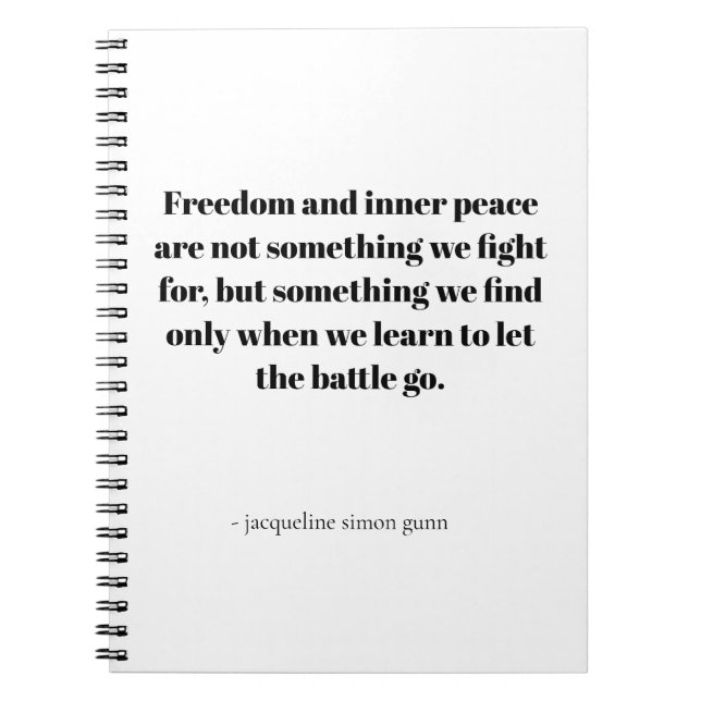 Quotes about inner peace notizblock (Vorderseite)