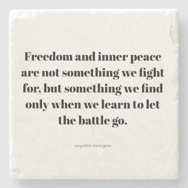 Quotes about inner peace steinuntersetzer (Vorderseite)