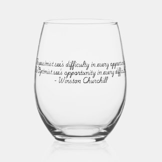 "Quotes for Life" Sammlung Winston Churchill Weinglas Ohne Stiel