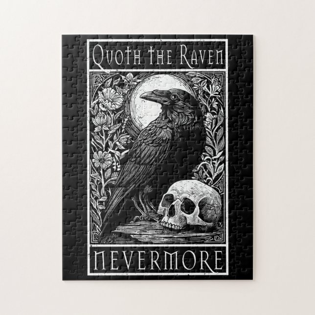 Quoth the Raven - Nevermore - Edgar Allan Poe art (Vertikal)