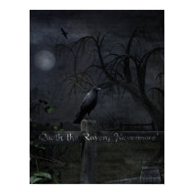 "Quoth the Raven, 'Nevermore' Gotisches Poster