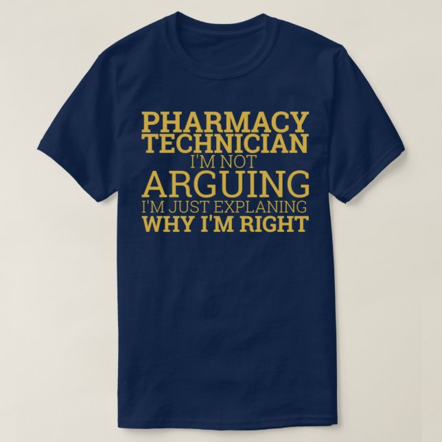QuotPharmacy-Techniker argumentieren Pharmakokinet T-Shirt (Design vorne)