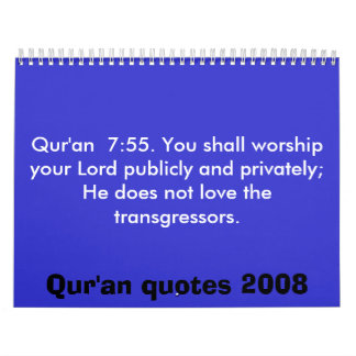 Qur'an zitiert Kalender