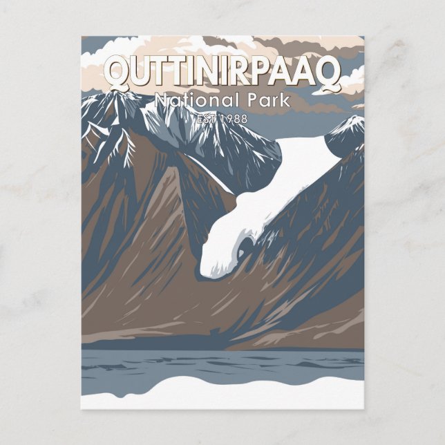 Quttinirpaq Nationalpark Canda Vintag Postkarte (Vorderseite)