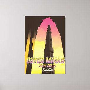 Qutub Minar Neu-Delhi Indien Reiseplakat Leinwanddruck