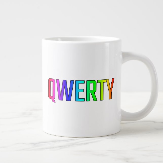 QWERTY Jumbo-Tasse (Rechts)