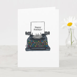 Qwerty Vacances ! Carte de vœux pliée 5" x 7"