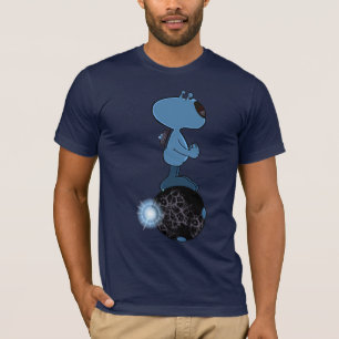 Qwiby auf seinem Sphere Rider T-Shirt