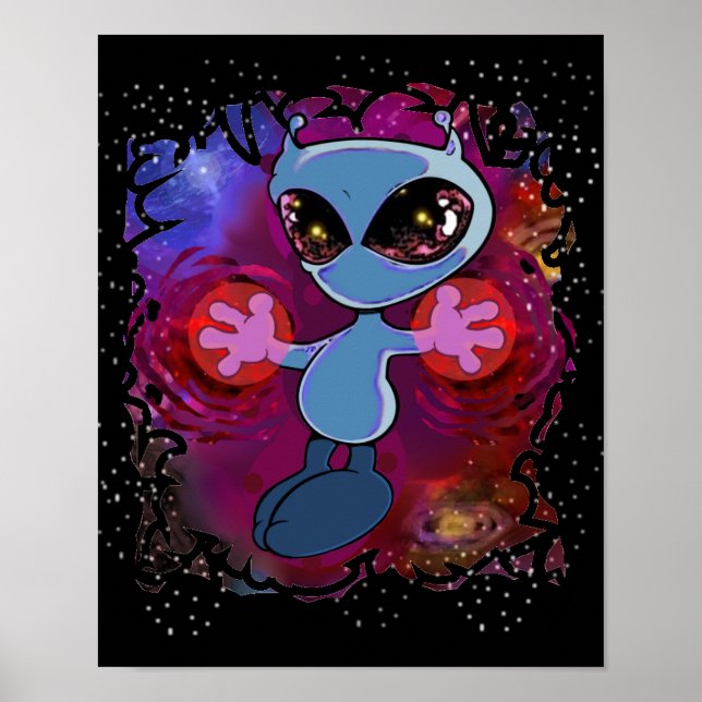 Qwiby | Kosmische Überschwemmung Poster (Vorne)