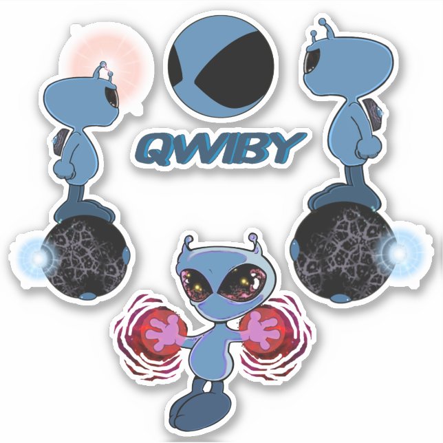 Qwiby Stickers Aufkleber (Vorderseite)