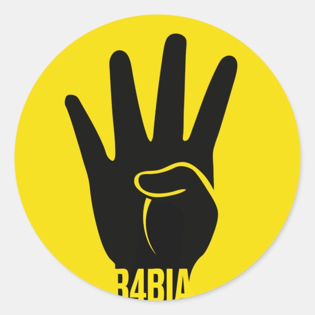 R4BIA-Symbol für Freiheit im Shirt Runder Aufkleber (Vorderseite)