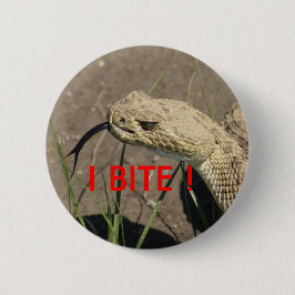 R8 Prairie Rattlesnake Head Shot Button