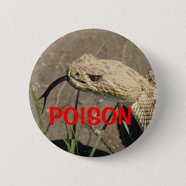 R8 Prairie Rattlesnake Head Shot Button (Vorderseite)