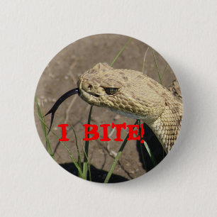 R8 Prärie-Klapperschlange Kopfschuss Button
