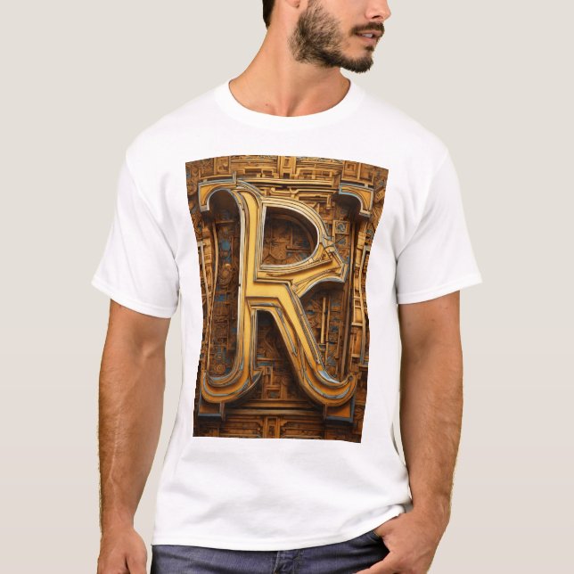 R Alphabet-Name T-Shirt (Vorderseite)