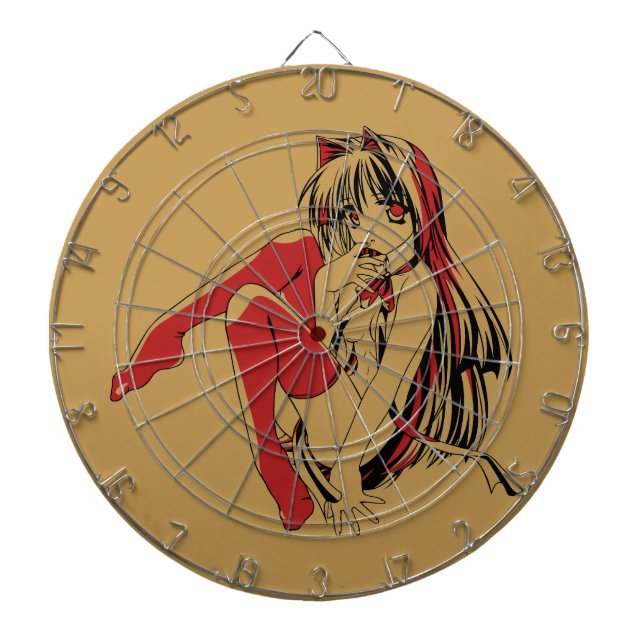 R & B Manga, Neko Catgirl Furry Loli Anime Dartscheibe (vorne)