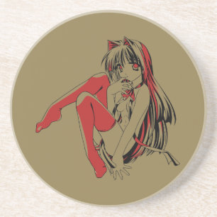 R & B Manga, Neko Catgirl Furry Loli Anime Getränkeuntersetzer