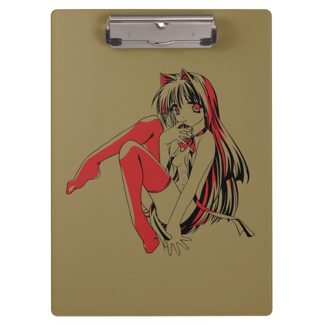 R & B Manga, Neko Catgirl Furry Loli Anime Klemmbrett (Vorderseite)