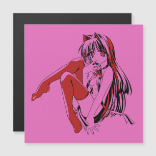 R & B Manga, Neko Catgirl Furry Loli Anime Magnetkarte