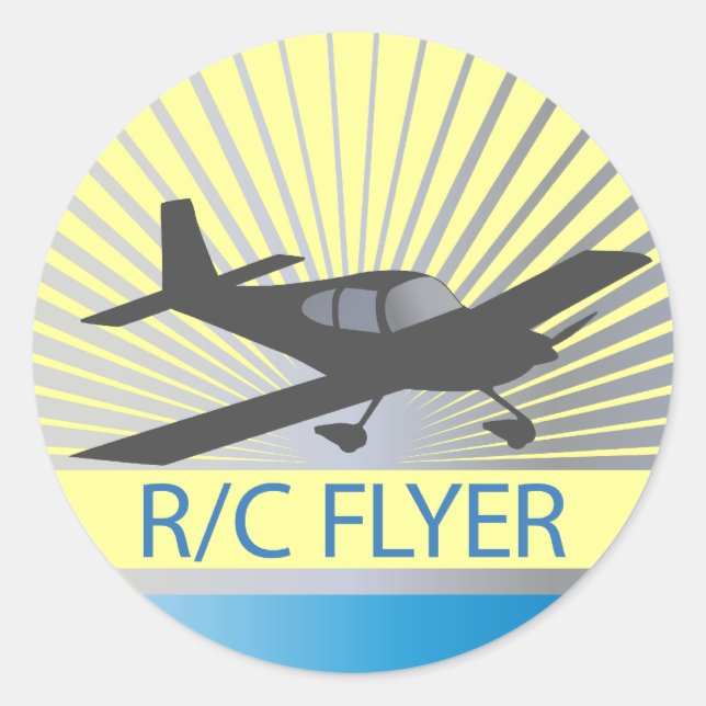 R/C-Flyer Runder Aufkleber (Vorderseite)